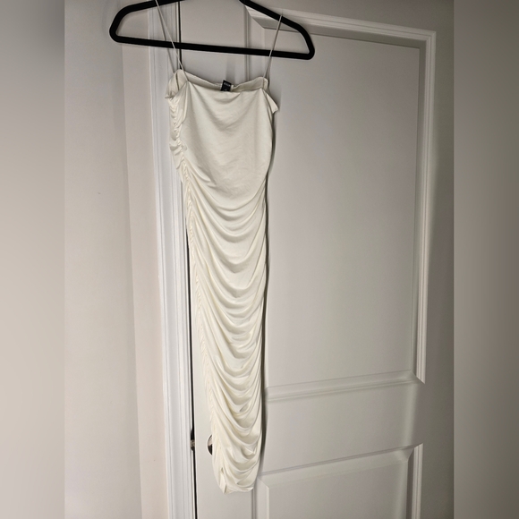 Windsor White Ruched midi dress XS - Picture 5 of 5